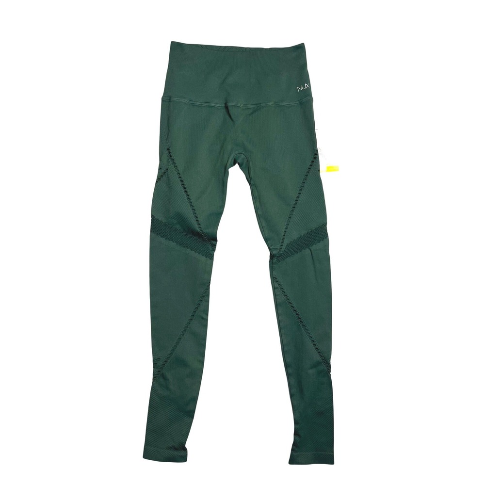 NUX‎ Active Leggings Size S Ribbed Seamless Moderate Compression Green NWT
